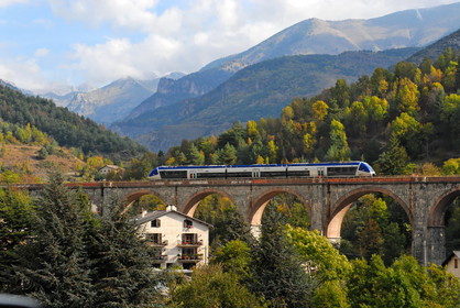 Le train des des Merveilles vers Tende, septembre 2008, série réalisée pour le Conseil régional PACA
