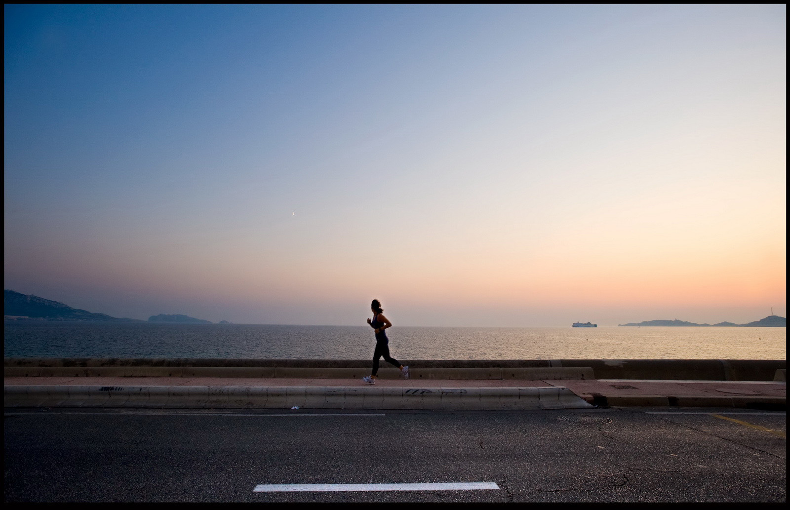 Sur la corniche Kennedy, Marseille 2009
