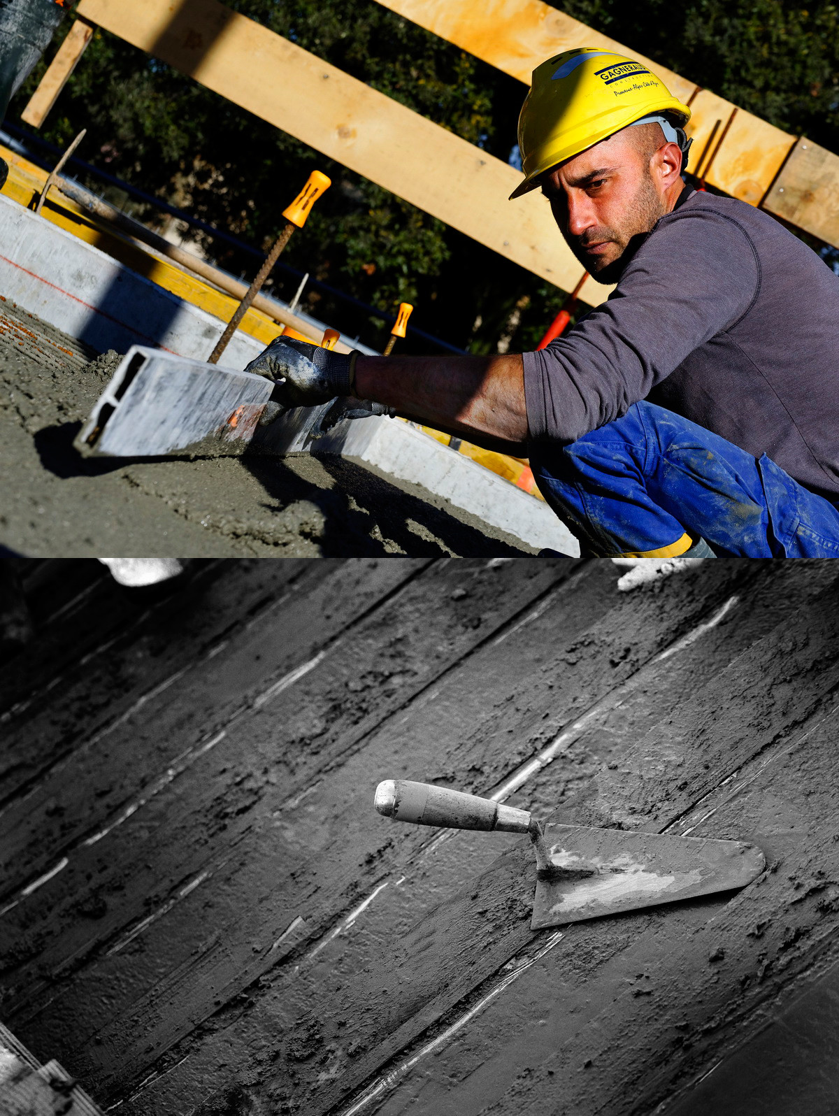 Construction d'un pont, Vinon sur Verdon, février 2014